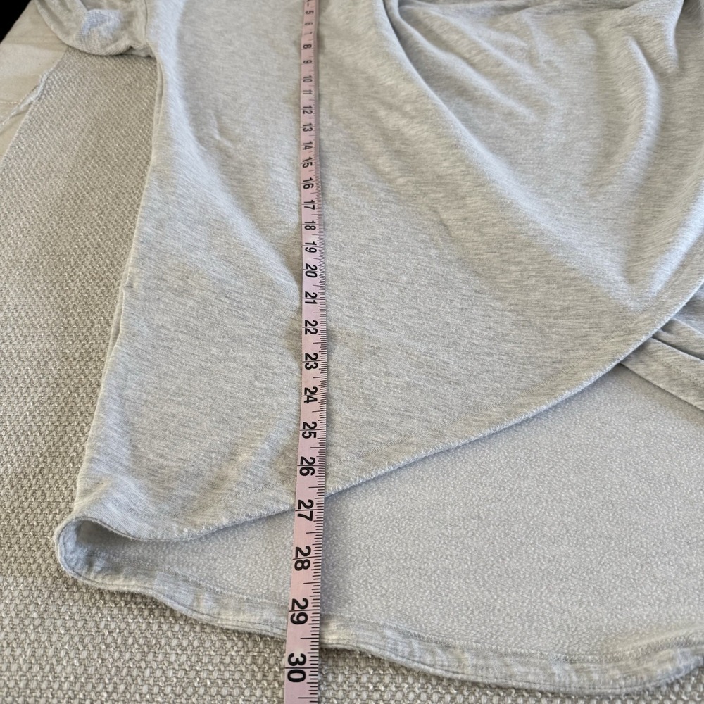Athleta Hoodie Womens Large Gray Wrap Front Cowl Neck Lightweight Modal Knit - Picture 13 of 13